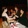 Maria Callas Grand Prix, Athens.
 Receiving prize from Victoria de los Angeles, with Dame Joan Sutherland